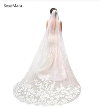 Load image into Gallery viewer, Cheap Bridal Veil for Romantic Wedding Party One Tier Cathedral Length 3M White Ivory Wedding Veil with Comb