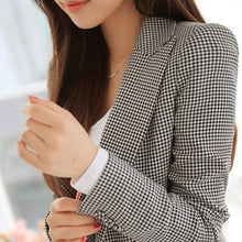 Load image into Gallery viewer, Bigsweety New Fashion Women Plaid Blazer 2020 Elegant Coat Suit Long Sleeve Turn Down Collar Jacket Casual Female Outerwear 3XL