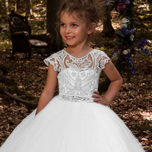 Lace Flower Girls Dresses For Wedding First Communion Dresses Party Prom Princess Gown Pageant Dresses