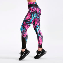 Load image into Gallery viewer, 2020 Hot sales Women Fashion Legging Flowers Printing leggings Slim High Waist Leggings Woman Sexy Mesh Pants