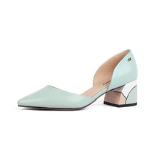 Load image into Gallery viewer, SOPHITINA Comfortable Square Heel Pumps High Quality Genuine Leather Slip-on Shoes Fashion Shallow Special Women&#39;s Pumps C162