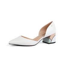 Load image into Gallery viewer, SOPHITINA Comfortable Square Heel Pumps High Quality Genuine Leather Slip-on Shoes Fashion Shallow Special Women&#39;s Pumps C162