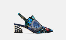Load image into Gallery viewer, 2020 High Heels Sandals Woman Mesh Summer Shoes Women Pumps Pointed toe Ankle Buckle Strap Ethnic Embroidery Flower Handmade