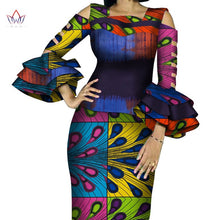 Load image into Gallery viewer, Customize African Print Ruffles Sleeve Tops and Skirt Sets for Women Bazin Riche African Clothing 2 Pieces Skirts Sets WY4300