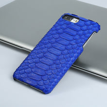 Load image into Gallery viewer, Genuine Leather Python skin phone case for iphone x xS XR 5 6 7 8 8plus Soft touch Luxury protective case For iphone 11 pro max