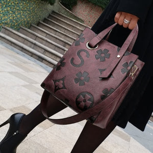 Women's Retro Printed Bags 2020 New Handbags Women Temperament Shoulder Bag Women Fashion Large Capacity Vertical Square Tote Gg