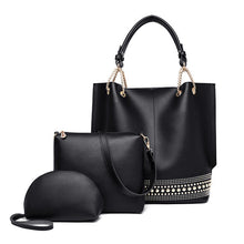 Load image into Gallery viewer, New Fashion  Version of Sub Mother Bag Women&#39;s 2020 Style Rivet Shoulder Bag Three Piece Set of Women&#39;s Bag