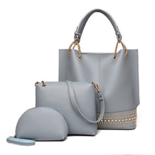 Load image into Gallery viewer, New Fashion  Version of Sub Mother Bag Women&#39;s 2020 Style Rivet Shoulder Bag Three Piece Set of Women&#39;s Bag