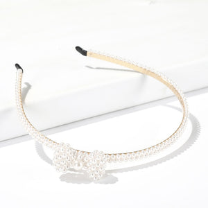 AWAYTR New Fashion Pearl Design Headband for Women Ladies White Hairband Girls Headwear Headdress Wedding Hair Accessories