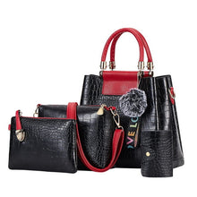 Load image into Gallery viewer, FUNMARDI 4PS Women Bags Set Luxury Crocodile Female Handbags PU Leather Shoulder Bags Brand Composite Bags Crossbody WLHB2024