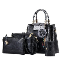 Load image into Gallery viewer, FUNMARDI 4PS Women Bags Set Luxury Crocodile Female Handbags PU Leather Shoulder Bags Brand Composite Bags Crossbody WLHB2024