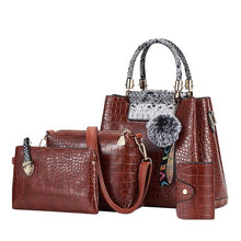 Load image into Gallery viewer, FUNMARDI 4PS Women Bags Set Luxury Crocodile Female Handbags PU Leather Shoulder Bags Brand Composite Bags Crossbody WLHB2024