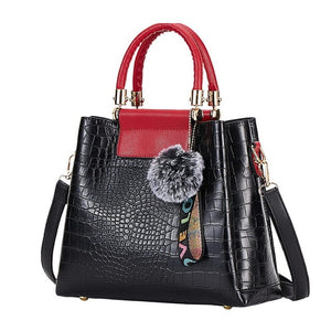 FUNMARDI 4PS Women Bags Set Luxury Crocodile Female Handbags PU Leather Shoulder Bags Brand Composite Bags Crossbody WLHB2024