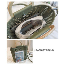 Load image into Gallery viewer, 2021 Summer Bag Women Hollow Out Boho Designer Bags Shopping Fashion Designer Luxury Handbags Set Women Bolsos Mujer Verano