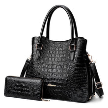 Load image into Gallery viewer, 2 Sets Crocodile Leather Purses And Handbags Women Shoulder Bags Women Messenger Bags Ladies Casual Tote Bags Sac A Main Femme