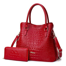 Load image into Gallery viewer, 2 Sets Crocodile Leather Purses And Handbags Women Shoulder Bags Women Messenger Bags Ladies Casual Tote Bags Sac A Main Femme