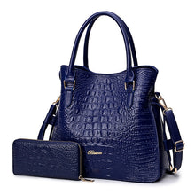 Load image into Gallery viewer, 2 Sets Crocodile Leather Purses And Handbags Women Shoulder Bags Women Messenger Bags Ladies Casual Tote Bags Sac A Main Femme