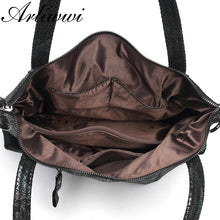 Load image into Gallery viewer, Arliwwi Designer Female Genuine Leather Floral Large Capacity Bags Flower Embossed Shiny Women&#39;s Handbags Real leather GY17-1