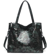 Load image into Gallery viewer, Arliwwi Designer Female Genuine Leather Floral Large Capacity Bags Flower Embossed Shiny Women&#39;s Handbags Real leather GY17-1