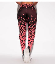 Load image into Gallery viewer, Sexy Workout Digital Print Leggings Women Irregular Red Gradient Black Sporting Pants Fashion Printed Women&#39;s Fitness Leggings