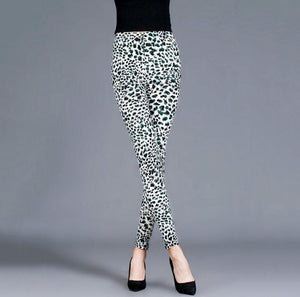 YRRETY Leggings Leopard Women Leopard Print Leggings Spring And Autumn High Elasticity Pant Leggins High Waist Elastic Legging