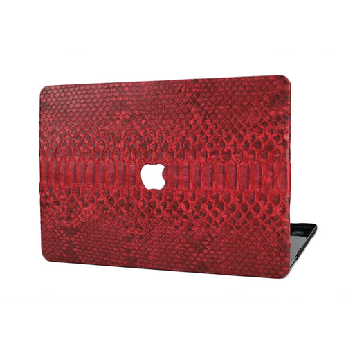 Customized Unisex Luxury Design High Quality Geniune Python Skin Leather Case For Macbook Air Retina Touch bar 13