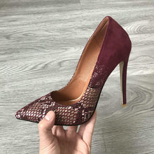 Load image into Gallery viewer, 2020 Women Classic Pumps Extreme High Heels 12cm Sexy Stilettos Ladies Pointed Toe Shoes Nude Red Blue Black Beige Leopard Heels