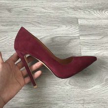 Load image into Gallery viewer, 2020 Women Classic Pumps Extreme High Heels 12cm Sexy Stilettos Ladies Pointed Toe Shoes Nude Red Blue Black Beige Leopard Heels