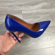 Load image into Gallery viewer, 2020 Women Classic Pumps Extreme High Heels 12cm Sexy Stilettos Ladies Pointed Toe Shoes Nude Red Blue Black Beige Leopard Heels