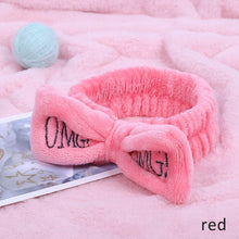 Load image into Gallery viewer, 2020 New OMG Letter Coral Fleece Wash Face Hairbands For Women Cute Soft Bow Girls Headbands Hair Bands Turban Hair Accessories