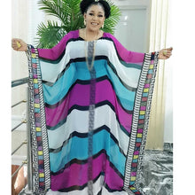 Load image into Gallery viewer, 2020 New African Loose Design 2-piece Chiffon Long Batwing Sleeve Dashiki Dress for Lady Ankara Dresses Vestido De Festa