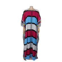 Load image into Gallery viewer, 2020 New African Loose Design 2-piece Chiffon Long Batwing Sleeve Dashiki Dress for Lady Ankara Dresses Vestido De Festa