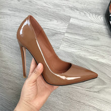 Load image into Gallery viewer, 2020 Women Classic Pumps Extreme High Heels 12cm Sexy Stilettos Ladies Pointed Toe Shoes Nude Red Blue Black Beige Leopard Heels
