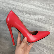 Load image into Gallery viewer, 2020 Women Classic Pumps Extreme High Heels 12cm Sexy Stilettos Ladies Pointed Toe Shoes Nude Red Blue Black Beige Leopard Heels