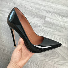 Load image into Gallery viewer, 2020 Women Classic Pumps Extreme High Heels 12cm Sexy Stilettos Ladies Pointed Toe Shoes Nude Red Blue Black Beige Leopard Heels