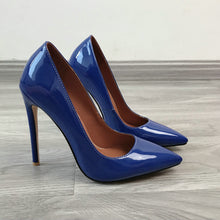 Load image into Gallery viewer, 2020 Women Classic Pumps Extreme High Heels 12cm Sexy Stilettos Ladies Pointed Toe Shoes Nude Red Blue Black Beige Leopard Heels