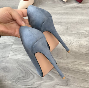 2020 Women Classic Pumps Extreme High Heels 12cm Sexy Stilettos Ladies Pointed Toe Shoes Nude Red Blue Black Beige Leopard Heels