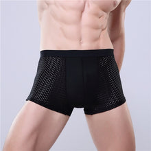 Load image into Gallery viewer, Men&#39;s Underwear Gentle Flexible Super-elastic Boxer Soft Bamboo Fiber Breathable Solid Cutting Grid-patterned Underpants M417