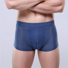 Load image into Gallery viewer, Men&#39;s Underwear Gentle Flexible Super-elastic Boxer Soft Bamboo Fiber Breathable Solid Cutting Grid-patterned Underpants M417