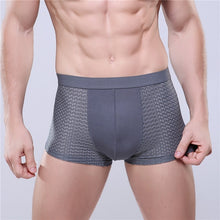 Load image into Gallery viewer, Men&#39;s Underwear Gentle Flexible Super-elastic Boxer Soft Bamboo Fiber Breathable Solid Cutting Grid-patterned Underpants M417