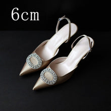 Load image into Gallery viewer, Women Heels Female Pumps Women Shoes Fashion Metal Decorative Buckle Strape Ladies Diamond Wedding Shoes Dress Shoes 2020 DE