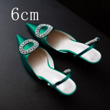 Load image into Gallery viewer, Women Heels Female Pumps Women Shoes Fashion Metal Decorative Buckle Strape Ladies Diamond Wedding Shoes Dress Shoes 2020 DE