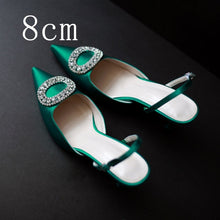 Load image into Gallery viewer, Women Heels Female Pumps Women Shoes Fashion Metal Decorative Buckle Strape Ladies Diamond Wedding Shoes Dress Shoes 2020 DE