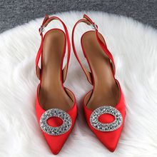 Load image into Gallery viewer, Women Heels Female Pumps Women Shoes Fashion Metal Decorative Buckle Strape Ladies Diamond Wedding Shoes Dress Shoes 2020 DE