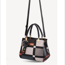 Load image into Gallery viewer, Geometric Panelled Style Fashion New Women&#39;s Leather Handbags Ladies Shoulder Bag Large Capacity Pocket Boston Crossbody Bags