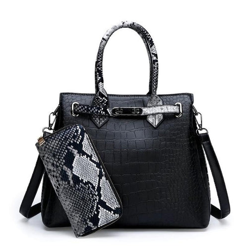 Women's bag luxury high quality classic crocodile pattern handbag brand designer large capacity OL shoulder Messenger bag