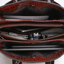 Load image into Gallery viewer, Women&#39;s bag luxury high quality classic crocodile pattern handbag brand designer large capacity OL shoulder Messenger bag