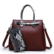 Load image into Gallery viewer, Women&#39;s bag luxury high quality classic crocodile pattern handbag brand designer large capacity OL shoulder Messenger bag