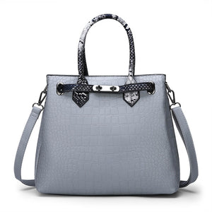 Women's bag luxury high quality classic crocodile pattern handbag brand designer large capacity OL shoulder Messenger bag