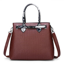 Load image into Gallery viewer, Women&#39;s bag luxury high quality classic crocodile pattern handbag brand designer large capacity OL shoulder Messenger bag